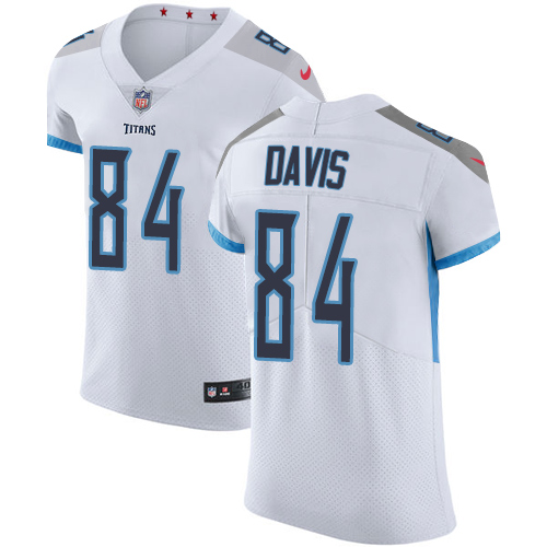 Nike Titans #84 Corey Davis White Men's Stitched NFL Vapor Untouchable Elite Jersey